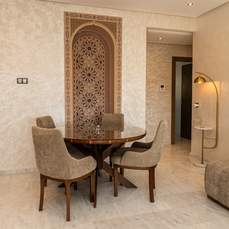 Stijlvol business-appartement — Executive Terrace, Tanger — 105m², 3slk, ondergrondse privé parkeerplaats