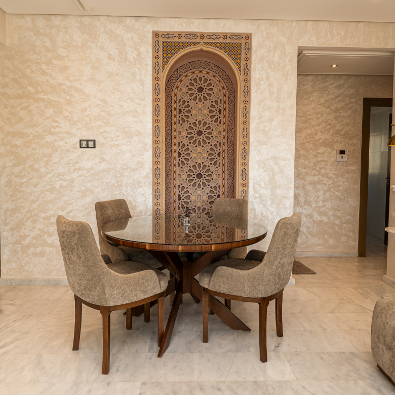 Stijlvol business-appartement — Executive Terrace, Tanger — 105m², 3slk, ondergrondse privé parkeerplaats