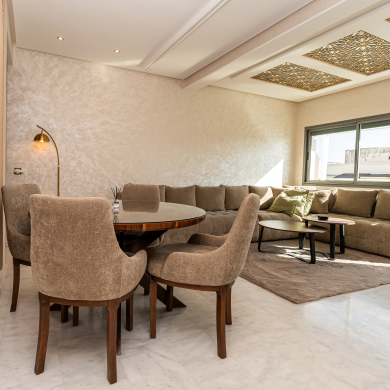 Stijlvol business-appartement — Executive Terrace, Tanger — 105m², 3slk, ondergrondse privé parkeerplaats